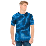 Blue Plasma Print Men's T-Shirt