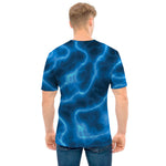 Blue Plasma Print Men's T-Shirt