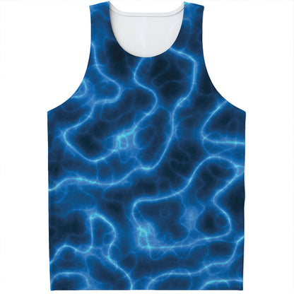Blue Plasma Print Men's Tank Top