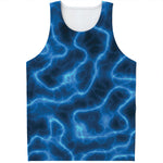 Blue Plasma Print Men's Tank Top