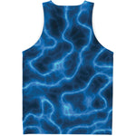 Blue Plasma Print Men's Tank Top