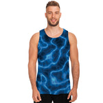 Blue Plasma Print Men's Tank Top