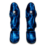 Blue Plasma Print Muay Thai Shin Guard