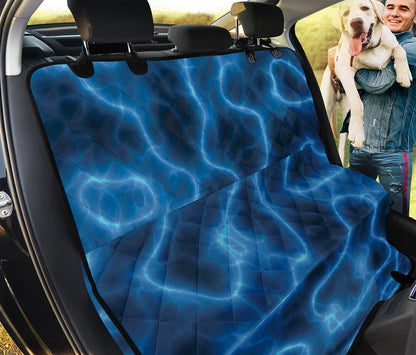 Blue Plasma Print Pet Car Back Seat Cover