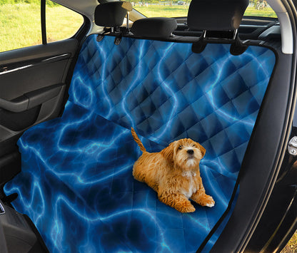 Blue Plasma Print Pet Car Back Seat Cover
