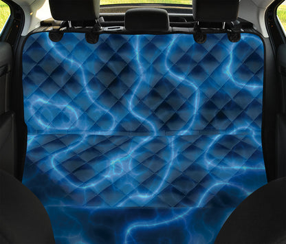 Blue Plasma Print Pet Car Back Seat Cover