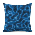 Blue Plasma Print Pillow Cover