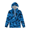 Blue Plasma Print Pullover Hoodie