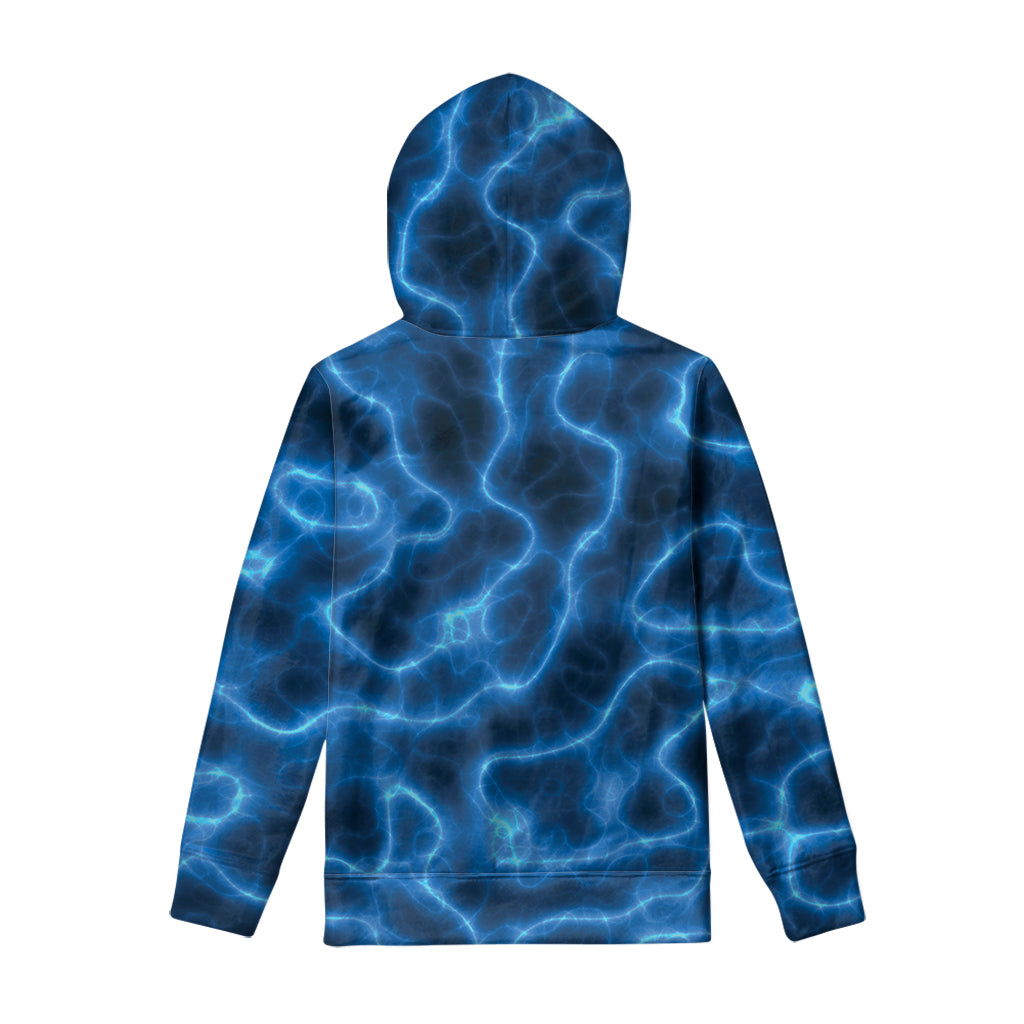 Blue Plasma Print Pullover Hoodie