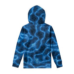 Blue Plasma Print Pullover Hoodie