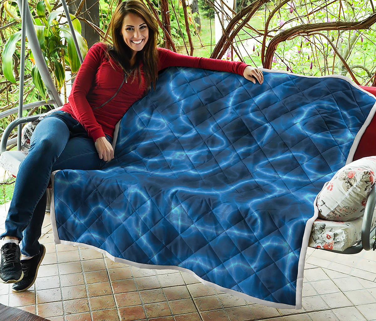 Blue Plasma Print Quilt