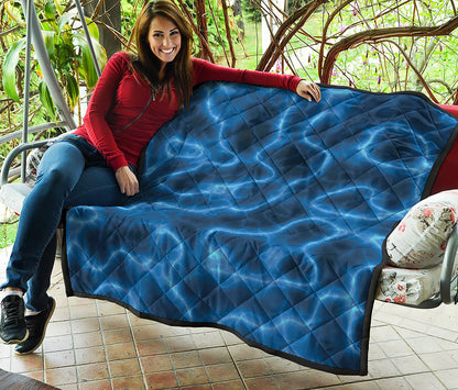 Blue Plasma Print Quilt