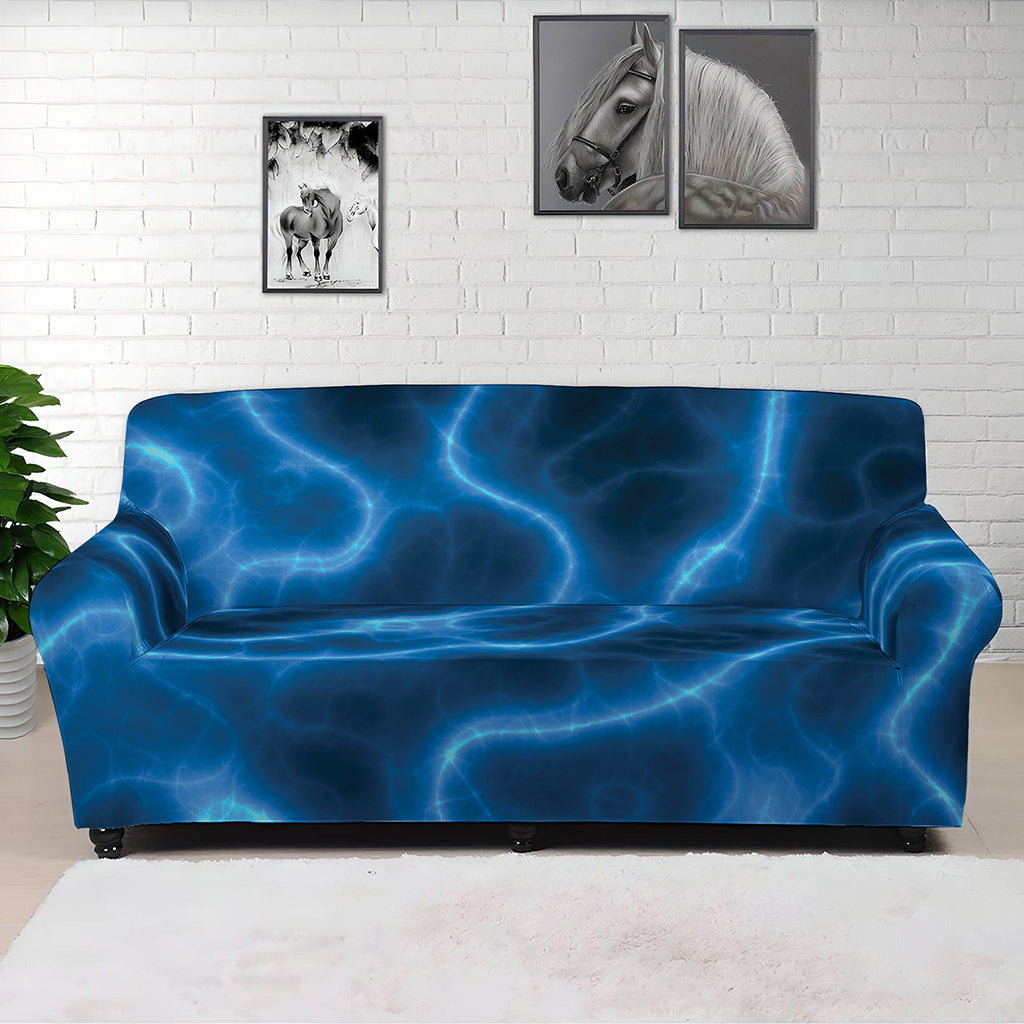 Blue Plasma Print Sofa Cover