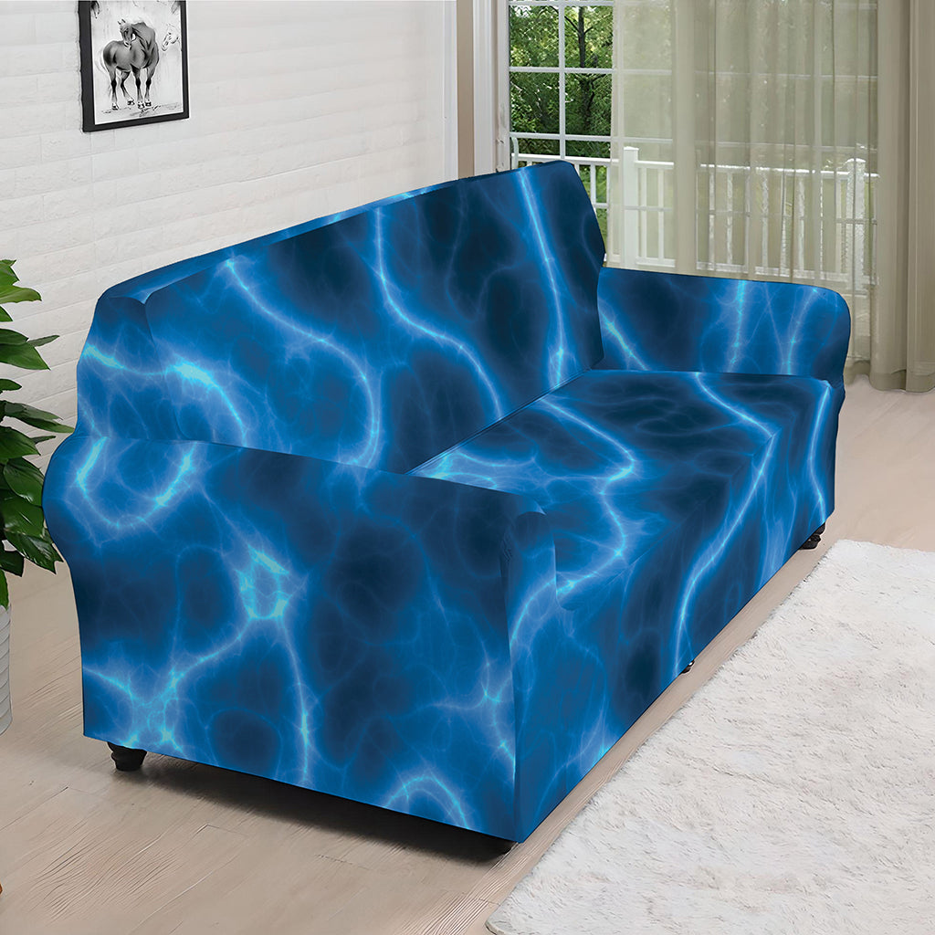 Blue Plasma Print Sofa Cover