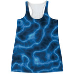 Blue Plasma Print Women's Racerback Tank Top