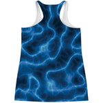 Blue Plasma Print Women's Racerback Tank Top