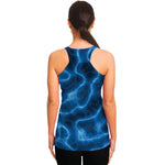 Blue Plasma Print Women's Racerback Tank Top