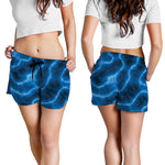 Blue Plasma Print Women's Shorts