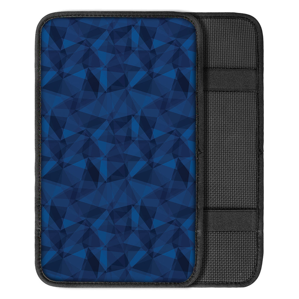 Blue Polygonal Geometric Print Car Center Console Cover