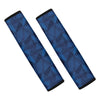 Blue Polygonal Geometric Print Car Seat Belt Covers