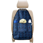Blue Polygonal Geometric Print Car Seat Organizers