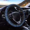 Blue Polygonal Geometric Print Car Steering Wheel Cover