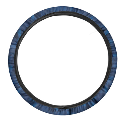 Blue Polygonal Geometric Print Car Steering Wheel Cover
