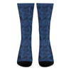 Blue Polygonal Geometric Print Crew Socks