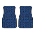 Blue Polygonal Geometric Print Front Car Floor Mats
