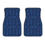 Blue Polygonal Geometric Print Front Car Floor Mats