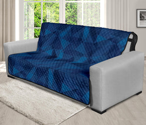 Blue Polygonal Geometric Print Futon Protector