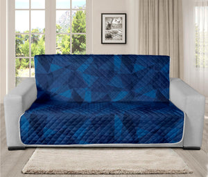 Blue Polygonal Geometric Print Futon Protector