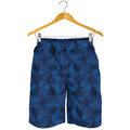 Blue Polygonal Geometric Print Men's Shorts