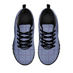 Blue Prince of Wales Check Print Black Sneakers