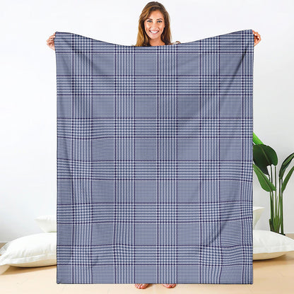 Blue Prince of Wales Check Print Blanket
