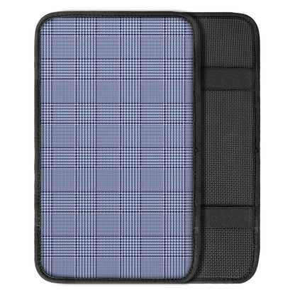 Blue Prince of Wales Check Print Car Center Console Cover