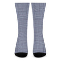 Blue Prince of Wales Check Print Crew Socks