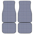 Blue Prince of Wales Check Print Front and Back Car Floor Mats