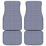 Blue Prince of Wales Check Print Front and Back Car Floor Mats