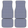 Blue Prince of Wales Check Print Front and Back Car Floor Mats