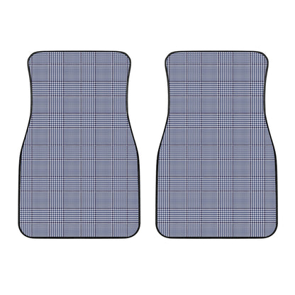Blue Prince of Wales Check Print Front Car Floor Mats