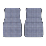 Blue Prince of Wales Check Print Front Car Floor Mats