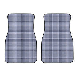 Blue Prince of Wales Check Print Front Car Floor Mats