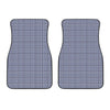 Blue Prince of Wales Check Print Front Car Floor Mats