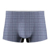 Blue Prince of Wales Check Print Men's Boxer Briefs