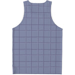 Blue Prince of Wales Check Print Men's Tank Top