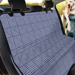 Blue Prince of Wales Check Print Pet Car Back Seat Cover