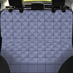 Blue Prince of Wales Check Print Pet Car Back Seat Cover