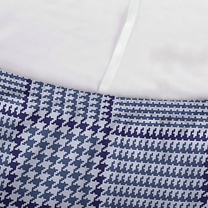 Blue Prince of Wales Check Print Sofa Cover