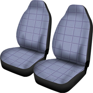 Blue Prince of Wales Check Print Universal Fit Car Seat Covers